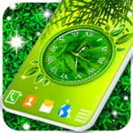 Logo of Forest Leaves Clock Wallpaper android Application 