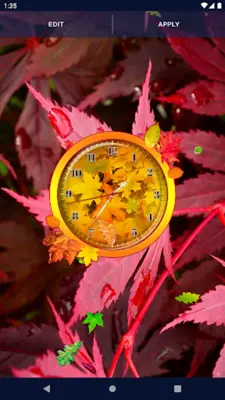 Forest Leaves Clock Wallpaper android App screenshot 3