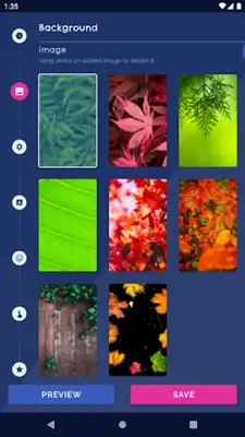 Forest Leaves Clock Wallpaper android App screenshot 7